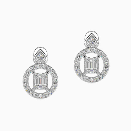 LDE167 - Circle Diamond Stud Earrings in 18K Gold - KE603629-1.jpg