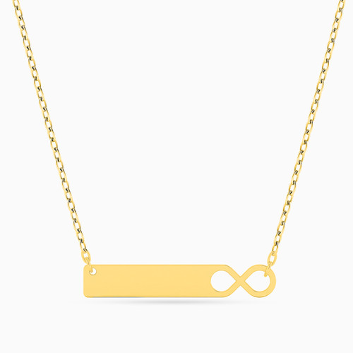 MLN619 - Infinity Tag Necklace In 18K Gold - 21046140605-1.jpg