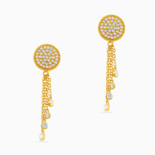 LGE141 - Tassel Cubic Zirconia Drop Earrings in 18K Gold - 22003180140-1.jpg