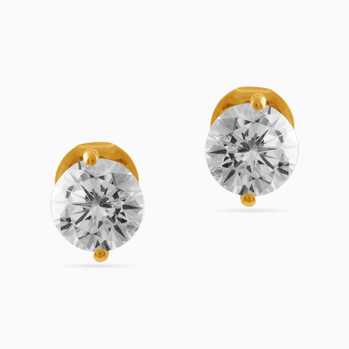 LIE108 - Round Cubic Zirconia Stud Earrings in 18K Gold - 111201100011-1.jpg