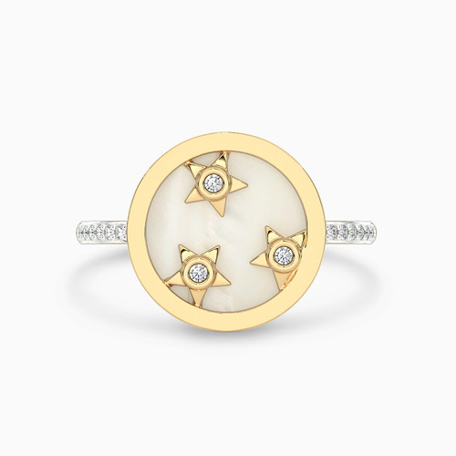 LDR2154 - Circle Diamond & Enamel Coated Ring in 18K Gold - AJR35271A-14-1.jpg