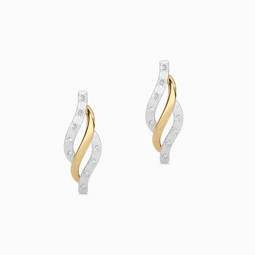 LDE567 - Wave Diamond Stud Earrings in 18K Gold - SAE04292-1.jpg