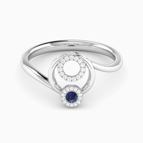 LDR2164 - Circle Diamond & Blue Stone Ring in 18K Gold - RN404753W18HSA1-1.jpg