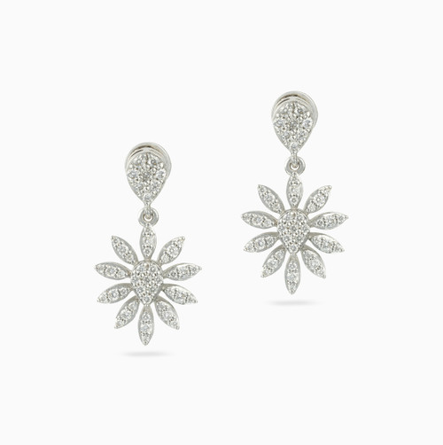 LDE560 - Flower Diamond Drop Earrings in 18K Gold - LEA50057-1.jpg