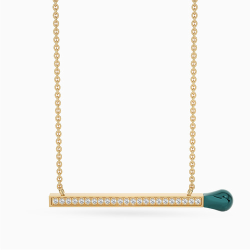 MLN1311 - Matchstick Diamonds & Enamel Coated Necklace In 18K Gold - 31046110013-1.jpg