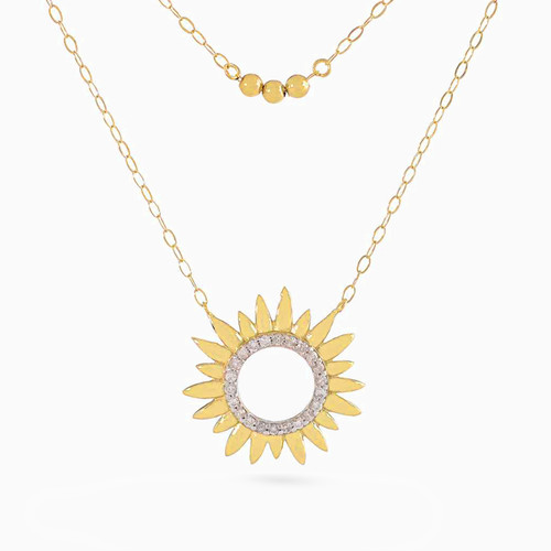 MLN663 - Sunflower Diamonds Layered Necklace in 18K Gold - 21046110701-1.jpg