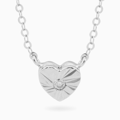 MLN836 - Heart Clear Stone Necklace in 18K Gold - 21046110806-1.jpg
