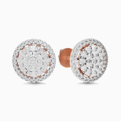 LDE613 - Circle Diamond Stud Earrings in 18K Gold - SAE04694-1.jpg