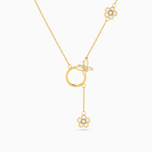 MLN654 - Butterfly Colored Stones Necklace In 18K Gold - 21046110116-1.jpg