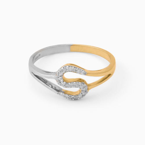 MLR343 - S Style Clear Stone Ring in 18K Gold - 21048110570-1.jpg