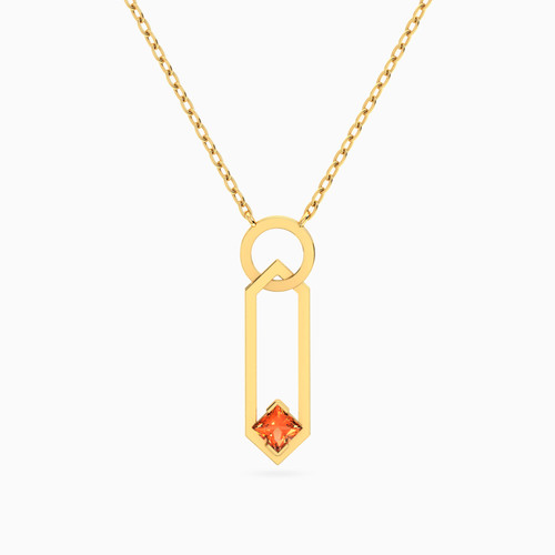 LIN1104 - Multi-Shaped Orange Stone Necklace in 18K Gold - 111404130401-1.jpg