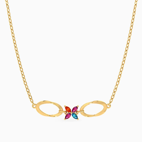 LIN1114 - Oval Colored Stones Necklace in 18K Gold - 111404180444-1.jpg