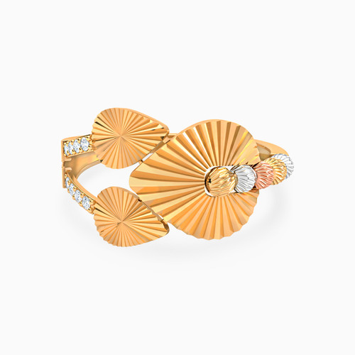 LGR1272 - Leaves Cubic Zirconia Ring in 21K Gold - 22002112172-1.jpg