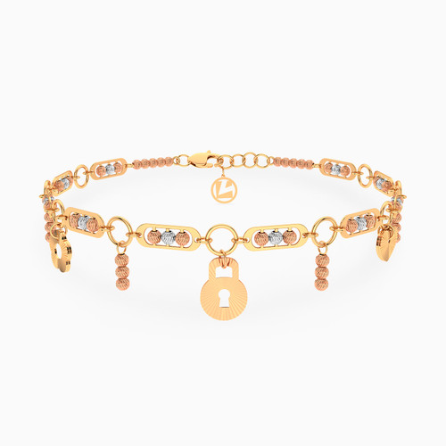 LGB688 - Lock Chain Bracelet in 21K Gold - 22010020300-1.jpg