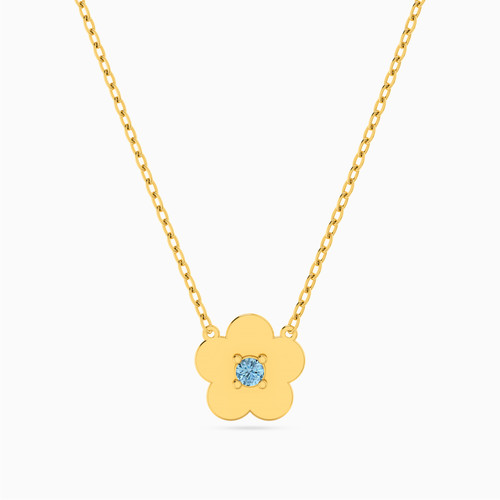 MLN749 - Flower Colored Stones Necklace in 18K Gold - 21046030235-1.jpg