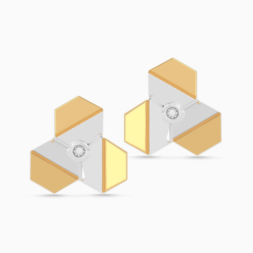 LDE771 - Honeycomb Diamond Stud Earrings in 18K Gold - MSE00856-1.jpg