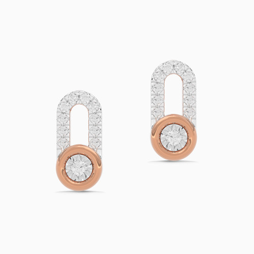 LDE767 - Lock Diamond Stud Earrings in 18K Gold - SAE05435-1.jpg