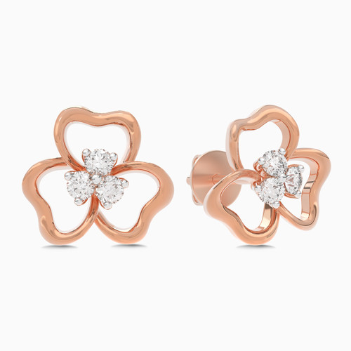 LDE773 - Flower Diamond Stud Earrings in 18K Gold - SAE05274-1.jpg