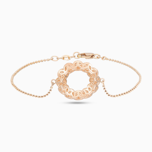 LGB672 - Floral Chain Bracelet in 21K Gold - 12010250007-1.jpg