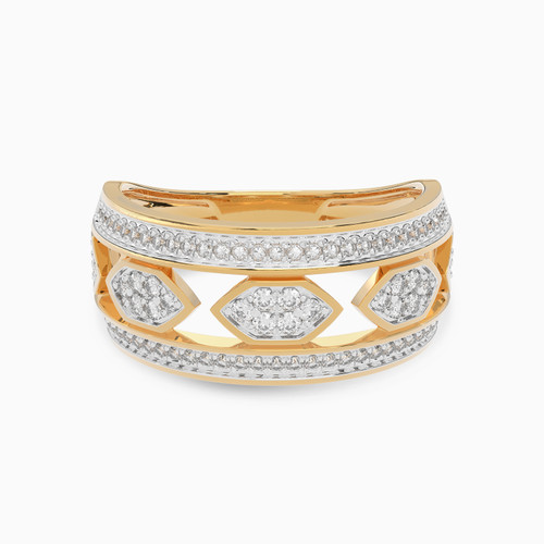 LDR3196 - Hexagon Diamond Ring In 18K Gold - SAR05692-1.jpg