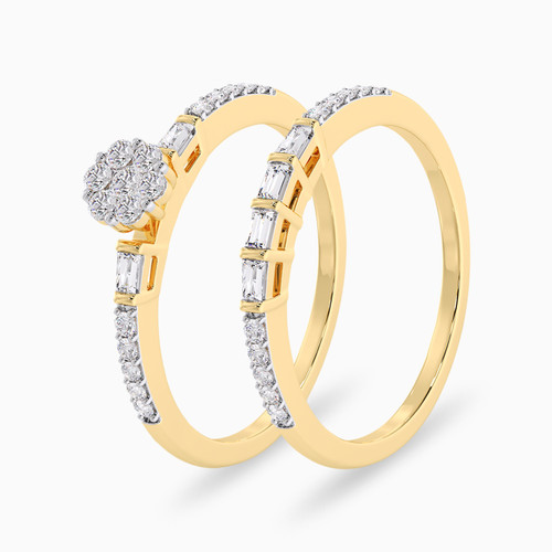 LDR3262 - Flower Diamond Twin Rings in 18K Gold - R38790-1.jpg