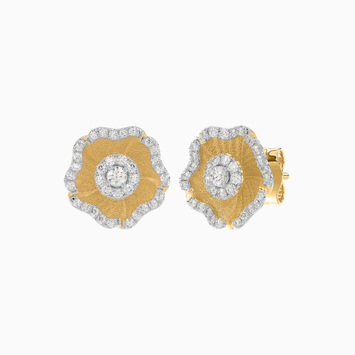 LDE842 - Flower Diamond Earrings in 18K Gold - 605097Y-1.jpg