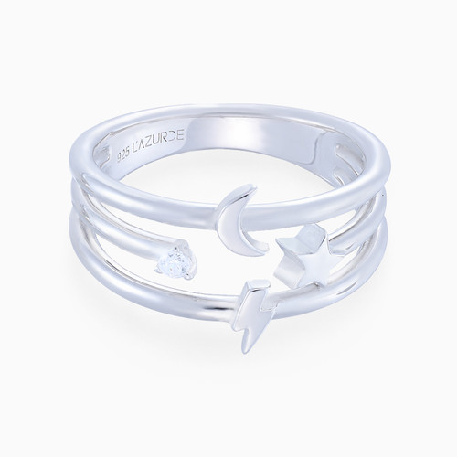 WR215 - Celestial Clear Stone Ring In Sterling Silver - SR05676A-1.jpg