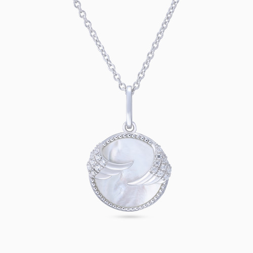 WN321 - Wings Clear Stone Sterling Silver Necklace - GP14413A-1.jpg