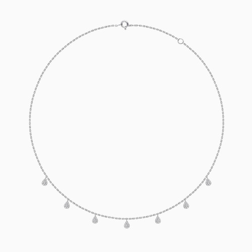 LDN560 - Pear Shaped Charms Diamond Choker Necklace in 18K Gold - KN701228-1.jpg