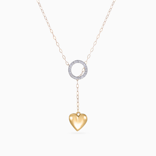 MLN1295 - Circle Diamonds Necklace In 18K Gold - 21046110953-1.jpg