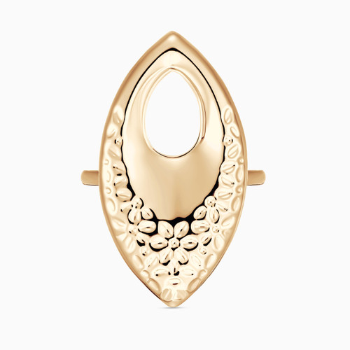 WR226 - Flower Textured Gold Plated Ring - 12002250001-1 .jpg