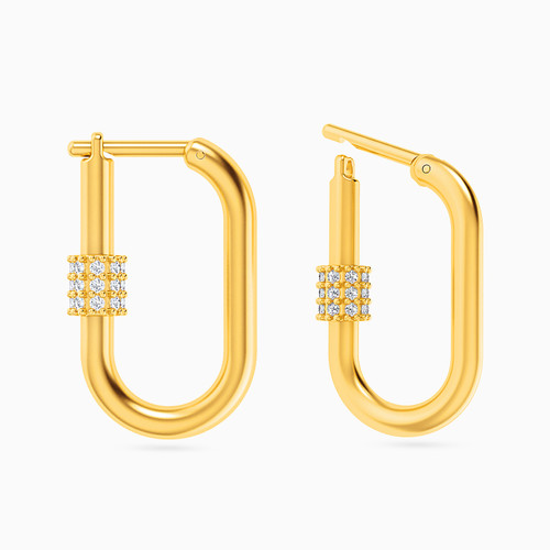 MLE28 - Rectangle Diamonds Hoop Earrings in 18K Gold - 21051110226-1.jpg