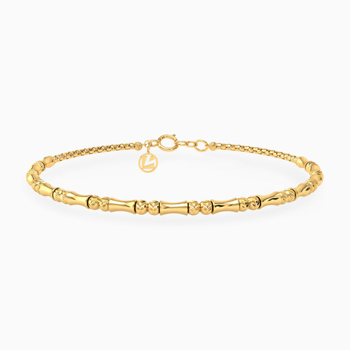 LGB727 - Cylindrical Beads Bracelet In 18K Gold - 21010570141-1.jpg