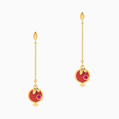 MLE284 - Pomegranate Colored Stones Drop Earrings in 18K Gold - 21051110303-1.jpg