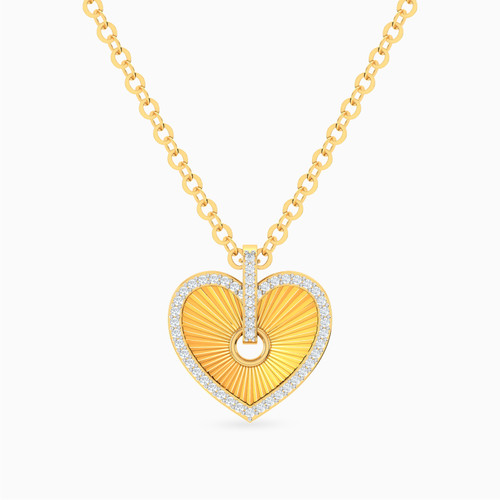LDN2569 - Texutred Heart Diamond Necklace in 18K Gold - ENE00048-1.jpg