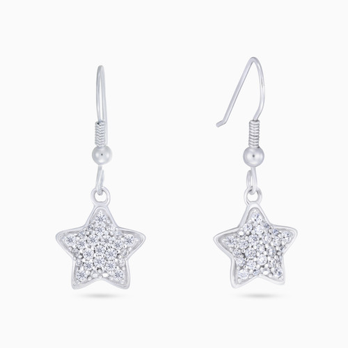 WE360 - Star Cubic Zirconia Drop Earrings in Sterling Silver - EA166-1.jpg