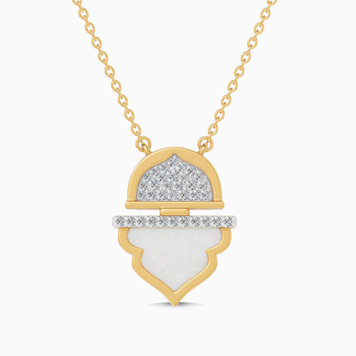 LDN2604 - Ramadan Half Circle & Arch Pearl Diamond Necklace in 18K Gold - SAP06471A-1.jpg