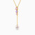 MLN31 - Round Pearls & Colored Stones Chain Necklace in 18K Gold - 21046030137-2.jpg