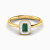 LDR4090 - Rectangular Halo Green Stone Diamond Ring in 18K Gold - RN419092Y18HEM1-1.webp