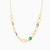 LIN717 - Oval Colored Stones Chain Necklace in 18K Gold - 111404180296 - 2.jpg