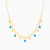 MLN2089 - Elongated Links & Beads Blue Stones Necklace in 18K Gold - 21046020038-4.webp