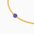 MLB955 - Beads & Purple Stone Chain Bracelet in 18K Gold - 21047020036-4.webp