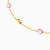 MLB951 - Bead & Pink Stones Chain Bracelet in 18K Gold - 21047020042-4.webp