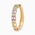 LDE1029 - Baguette Sequence Colored Stones Diamond Hoop Earrings in 18K Gold - SAE05389-4.webp