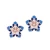LDE1027 - Daffodil Flower Enamel Coated Diamond Stud Earrings in 18K Gold - KE603666-SI3.webp