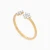 LDR4153 - Two Floral Clusters Diamond Open Ring in 18K Gold - AJR35108-3.webp