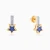MLE175 - Star Diamonds & Rose Stone Stud Earrings in 18K Gold - 21052SP-1.webp
