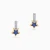 MLE175 - Star Diamonds & Rose Stone Stud Earrings in 18K Gold - 21052SP-3.webp