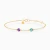 MLB1005 - Kids Round Bezel Colored Stones Chain Bracelet in 18K Gold - 20047110118-1.webp