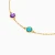 MLB1005 - Kids Round Bezel Colored Stones Chain Bracelet in 18K Gold - 20047110118-4.webp
